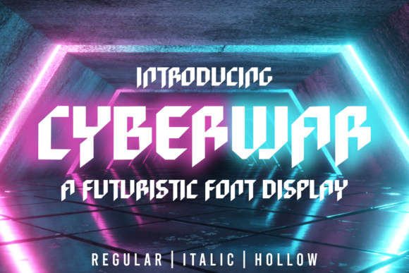 Cyberwar: A Bold Display Font for Crafters and Designers