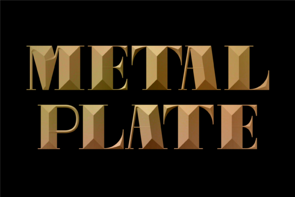 Font for Impact: Metal Plate in Branding Projects