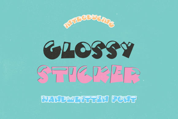 Glossy Sticker Font for Eye-Catching Designs